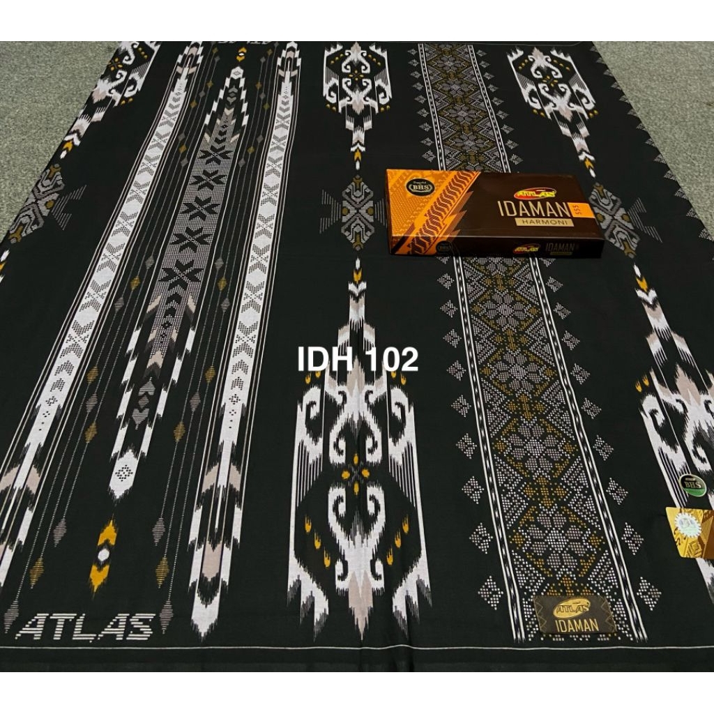 sarung atlas idaman harmoni kembang gold motif bhs