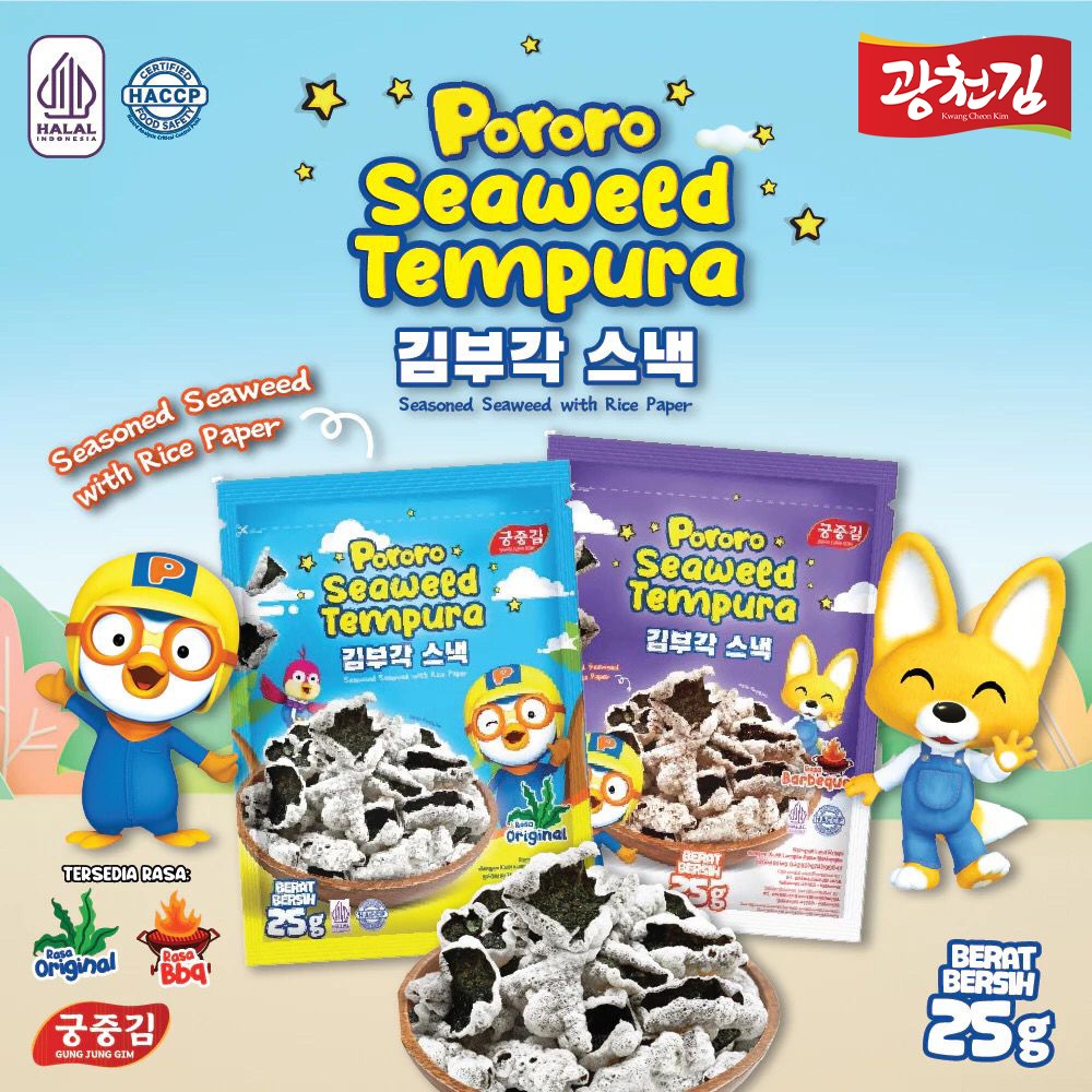 

[HALAL] PORORO NORI TEMPURA 25GR / SNACK NORI / SNACK RUMPUT LAUT
