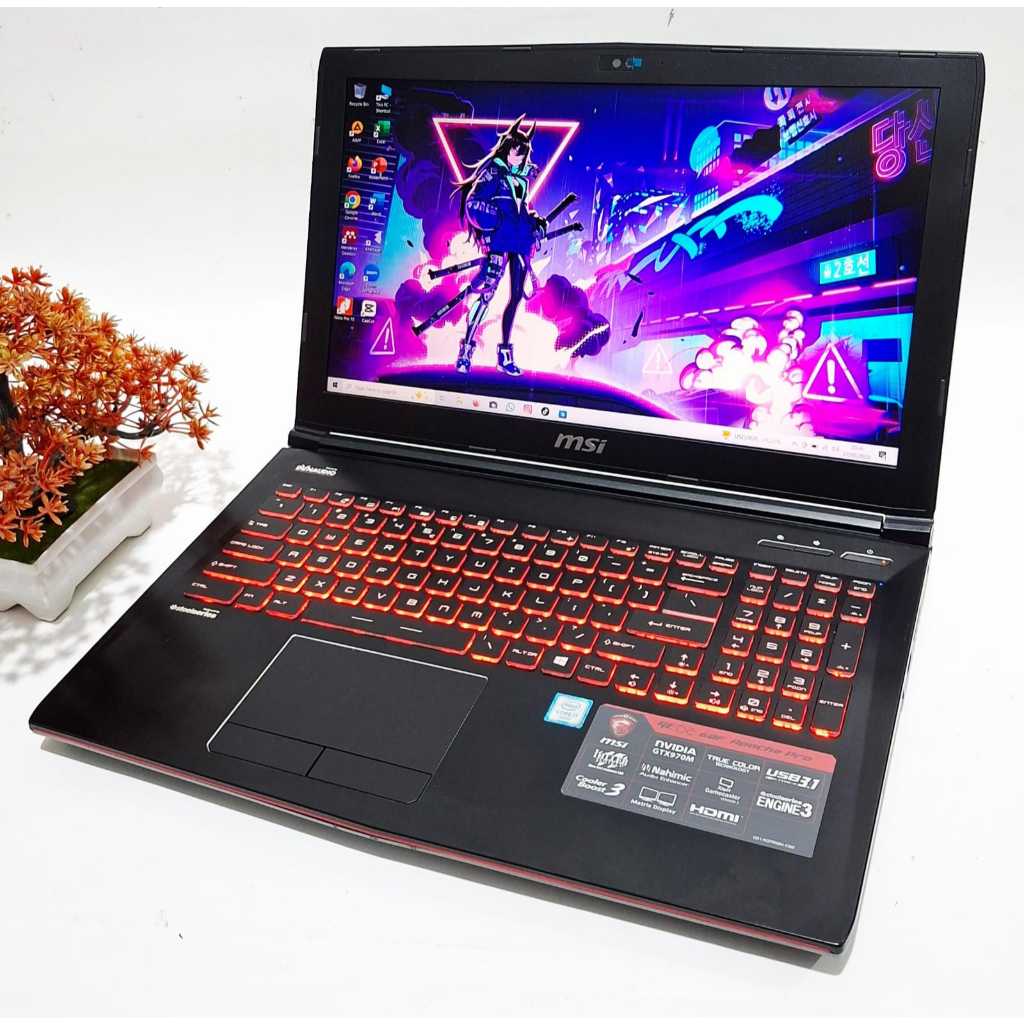 Laptop GAMING MSI GE62 Apache Pro Intel Core i7-6700HQ @2.60GHz (8CPUs) Dual VGA