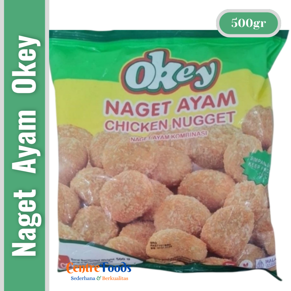 

Naget Ayam Kombinasi - Chicken Nugget OKEY | 500gr [ Harga Per BKS ]