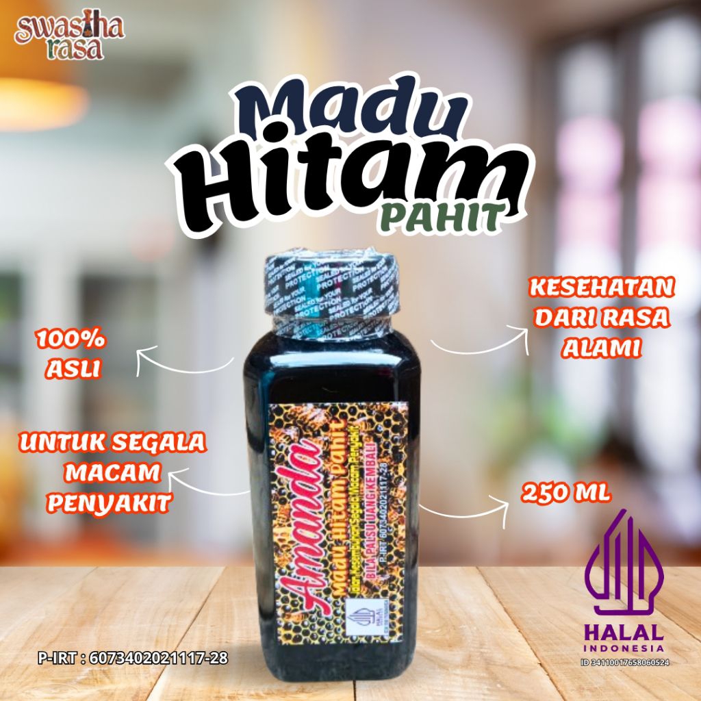 

Amanda Madu Hitam Pahit 100% Asli Tanpa Campuran 250 ml Untuk Mengatasi Jantung