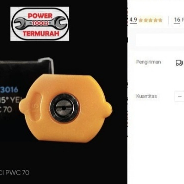 

VICI Nozzle Tip 15° Yellow Spray Set Jet Cleaner Cordless PWC 70 VCIA