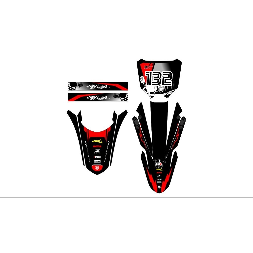 stiker spakbor depan crf 450 papan crf 450 decal papan crf450 spakbor depan450