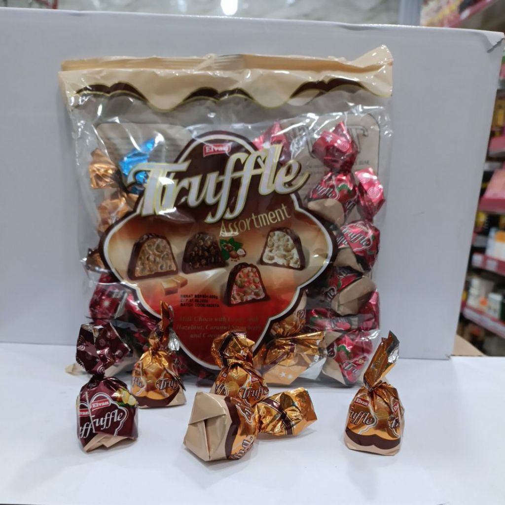 

Elvan Truffle Chocolate Caramel 400g | Cokelat Coklat Caramel Import