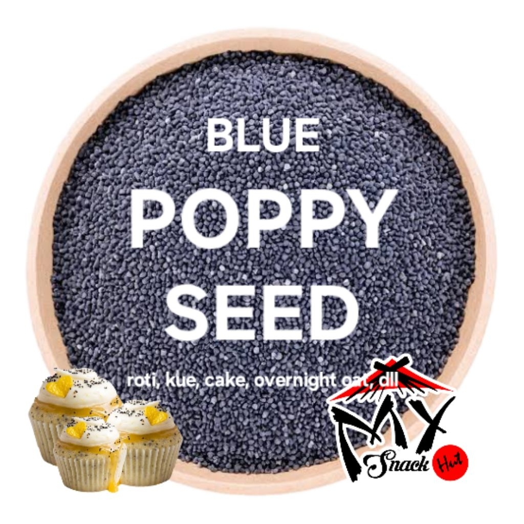 

POPPY BIRU 25GR BLUE POPPY SEED TOPING GARNISH ROTI KUE CAKE COOKIES STRUDEL KOLACHES SALAD SPRINKLE
