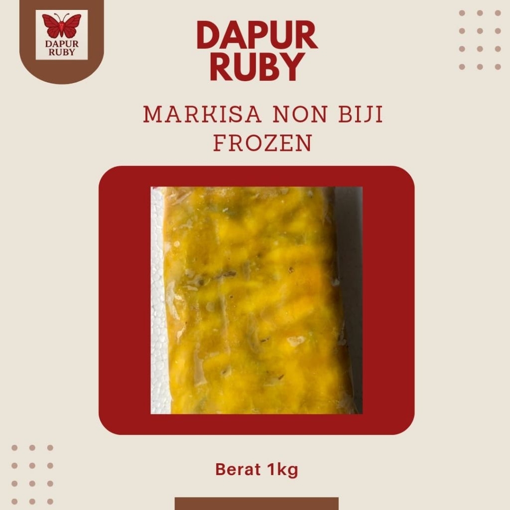 

Buah Markisa Frozen Tanpa Biji 1kg – Puree Murni, Siap Pakai, Asam Segar Alami | Dapur Ruby