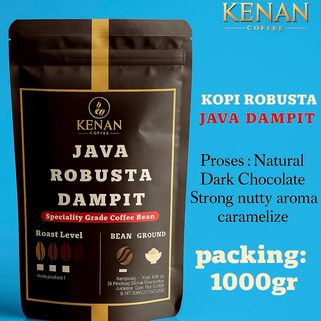 

Kenan Coffee JAVA ROBUSTA DAMPIT 1000gr - Biji atau Bubuk