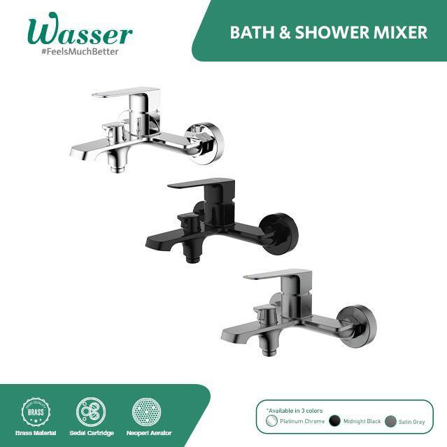 Wasser Bath & Shower Mixer MBT-V2670 - chrome / Kran Mixer Wasser MBT V2670 Satin Grey / Kran Shower