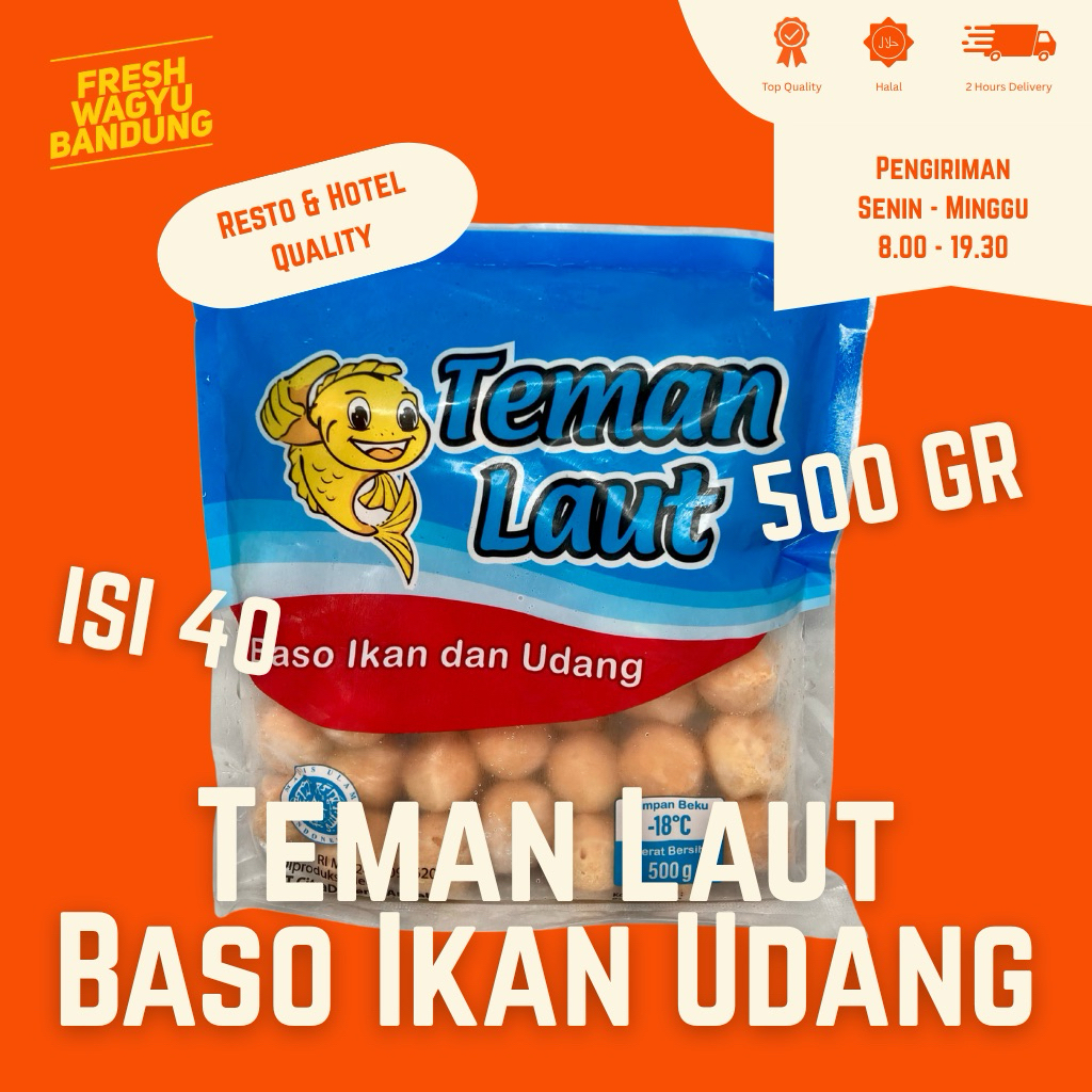 

TEMAN LAUT BASO IKAN UDANG Fish Ball Kuah Suki Shabu Steamboat 500g