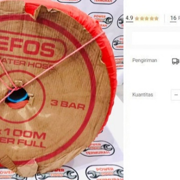 

Selang Sunny Hose 8" 100 m Efos Buang Air Lipat Irigasi 8 inci 100 mtr