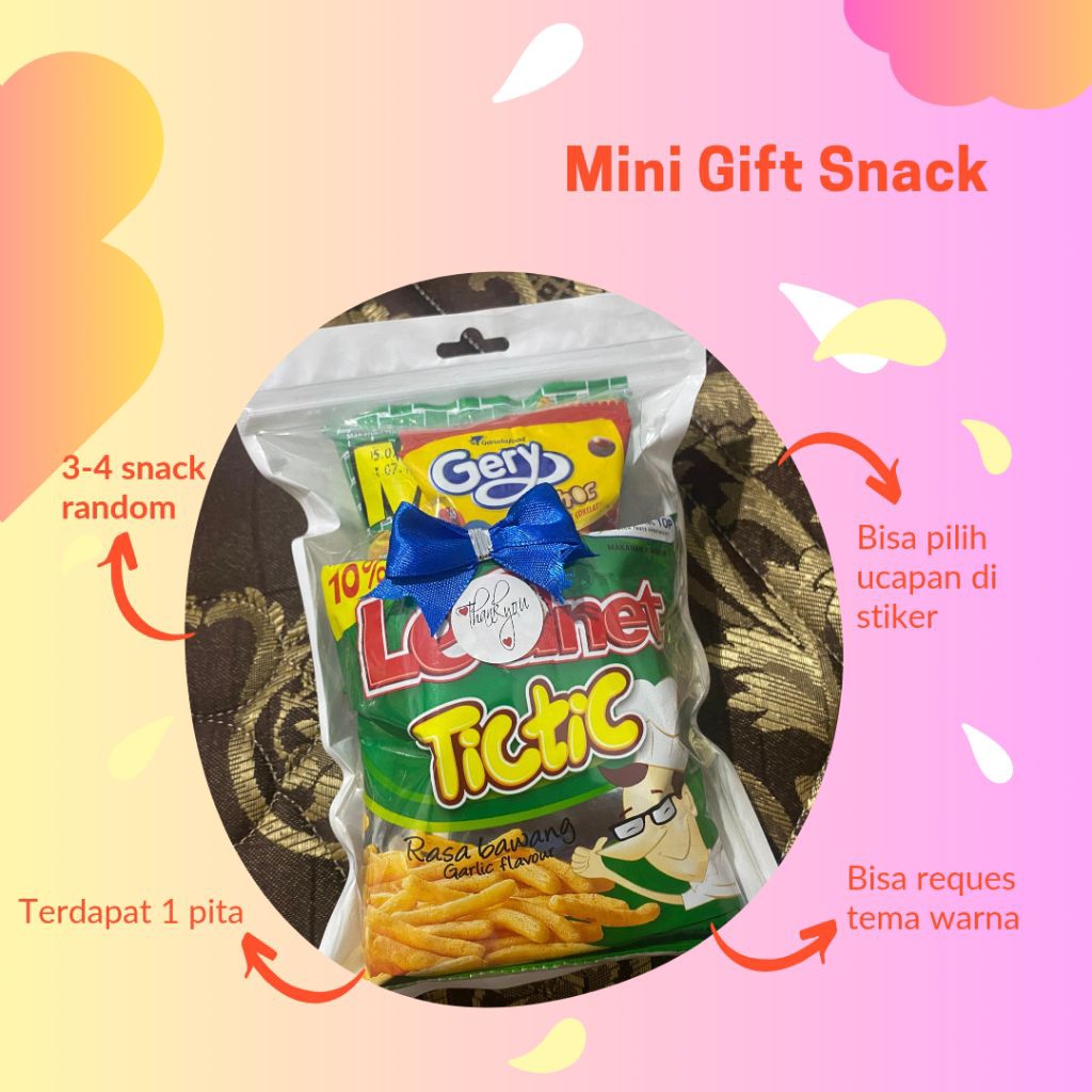 

Mini Gift Snack / Hampers Jajan untuk Hadiah Ulang Tahun, Wisuda atau Jum'at Berkah
