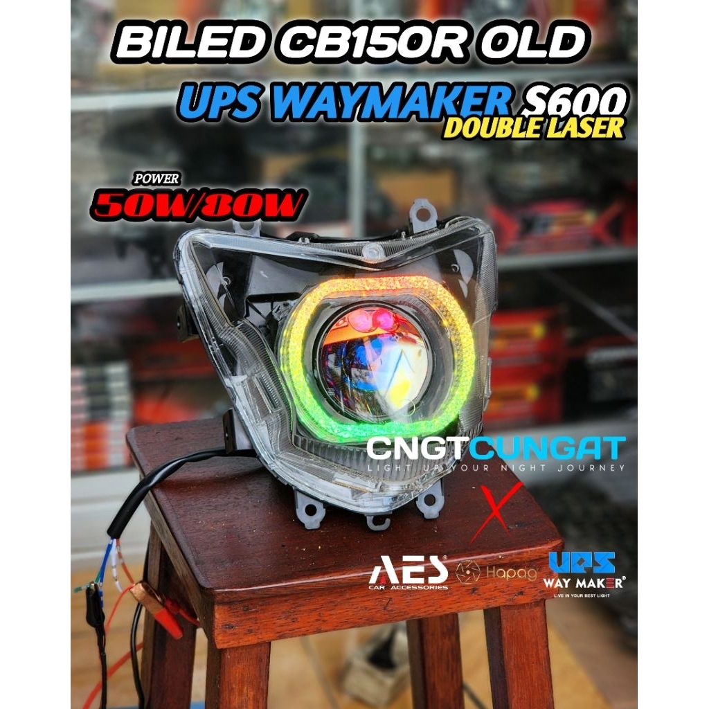 Lampu Reflektor Depan Biled CB150R OLD Lama WRGB RGB Matrix