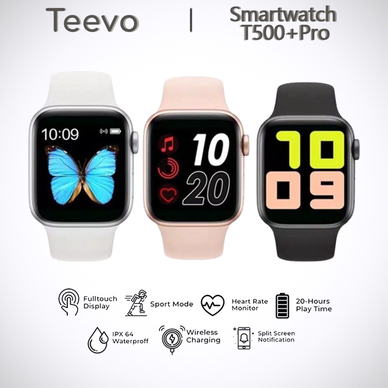 Teevo SmartWatch T5Pro Full Screen Bluetooth Jam Pintar Bisa Ganti Wallpapper Phone Call IP68 Waterp