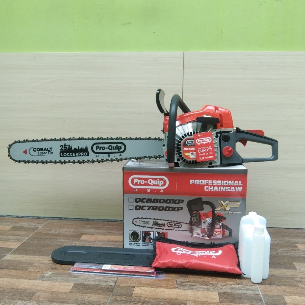 Mesin Senso 25 Inch Bar Baja Rantai OREGON PRO-QUIP QC7800XP / Chainsaw Mesin Gergaji Kayu 25 Inch B