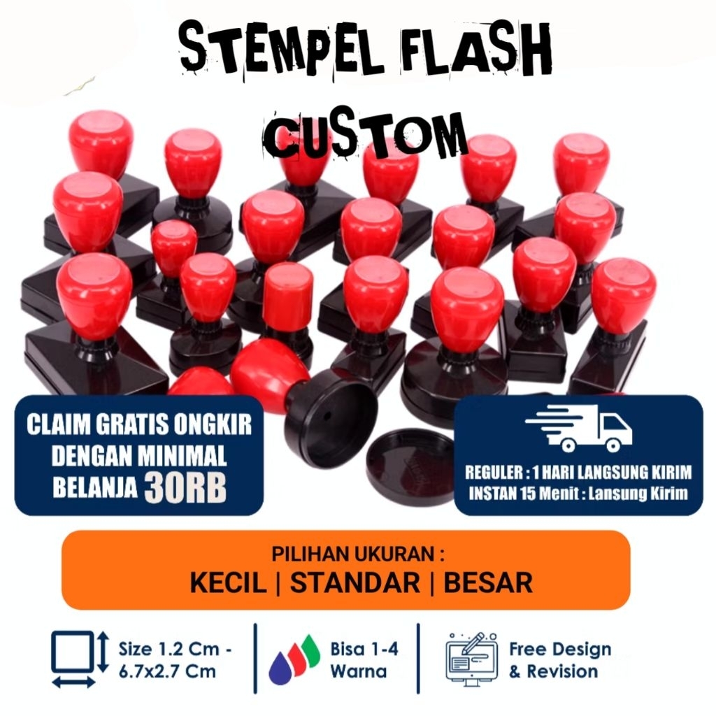 

Stempel Flash Custom / Stampel Nama / Stempel Lunas / Stempel Sekolah