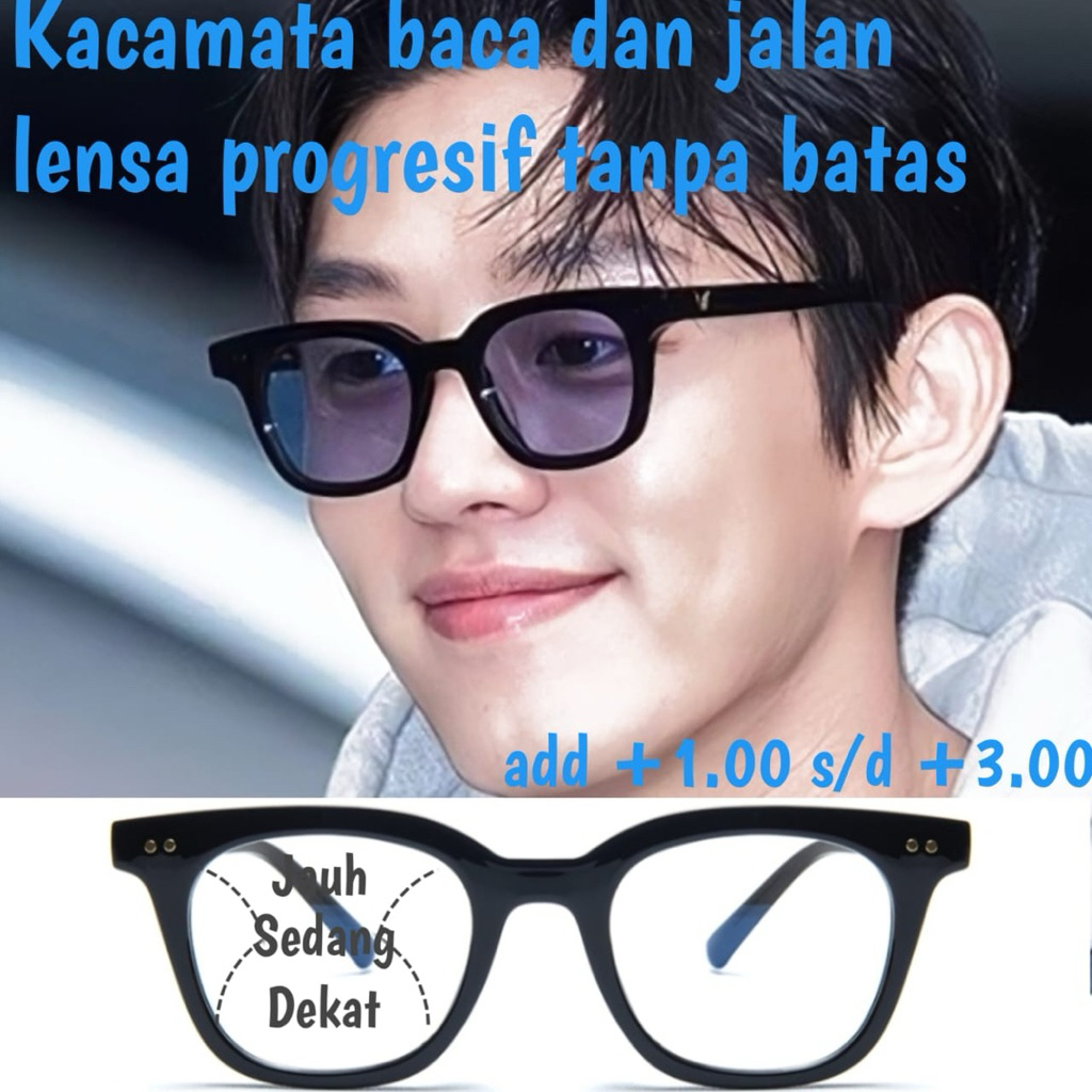 kacamata progresif photocromic baca dan jalan kacamata vincent cowok dan cewek