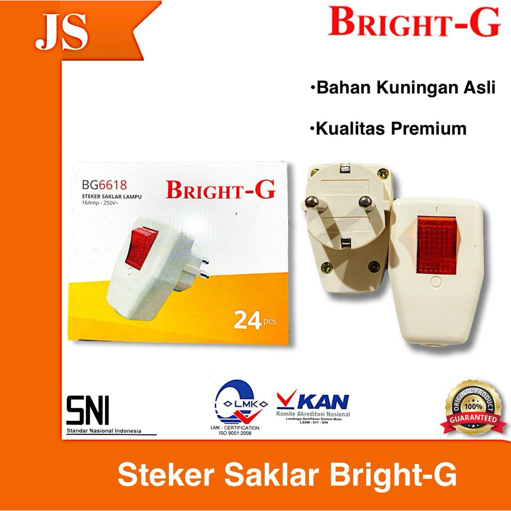 Steker Saklar lampu On Off BRIGHT-G Clokan Saklar