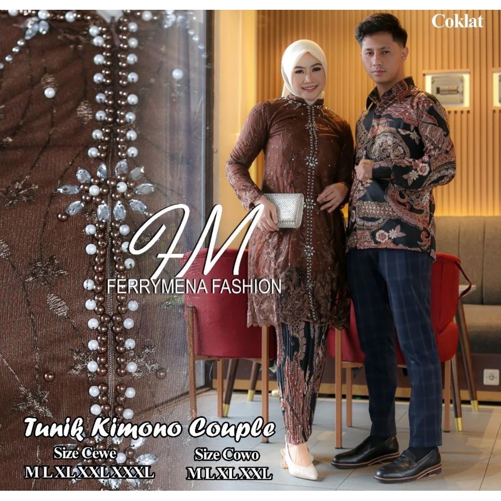 kebaya tunik couple FM / kebaya busui / kebaya wisuda / kebaya jumbo / couple rok dan kemeja