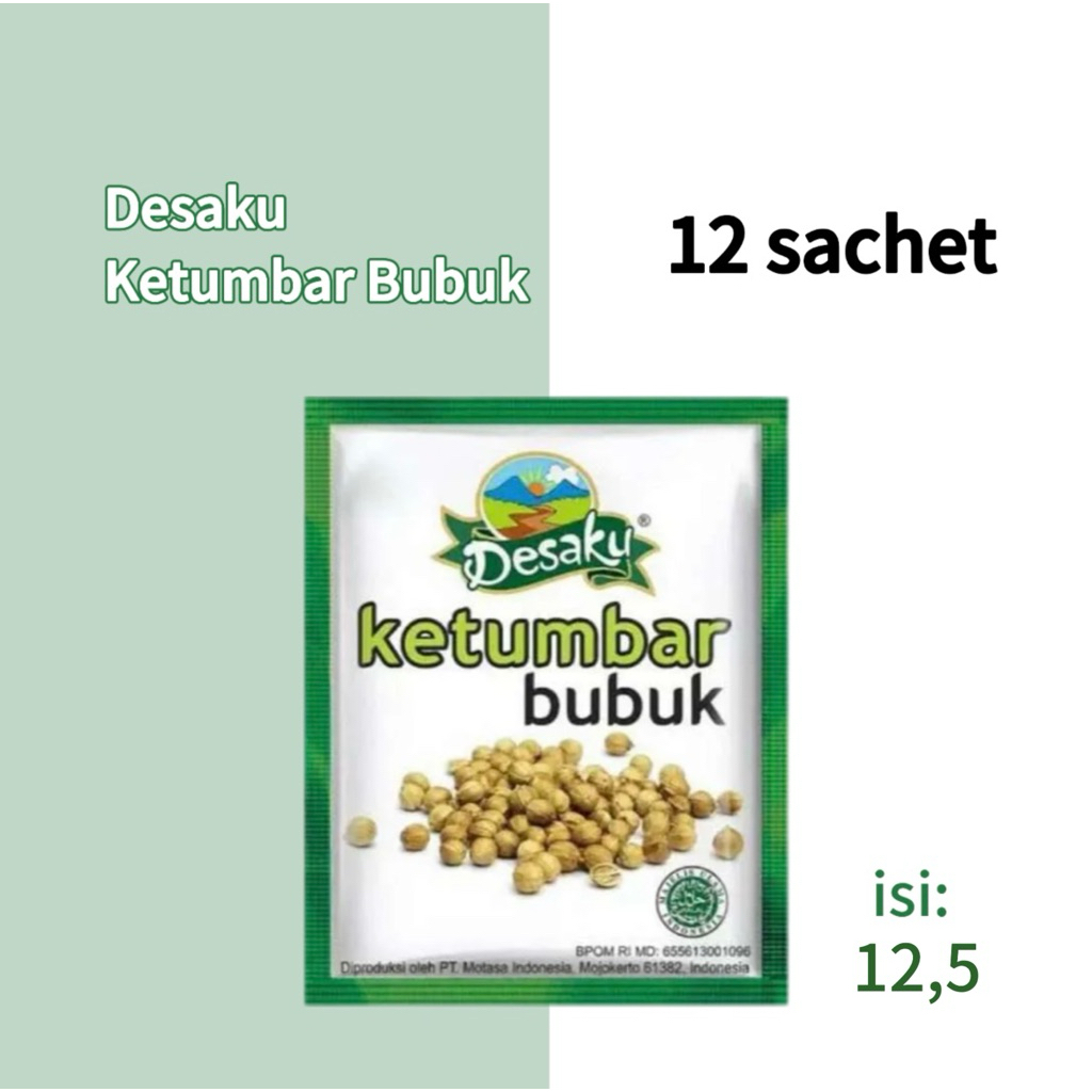 

Desaku Ketumbar Bubuk 100% Ketumbar Murni kemasan 12,5g @12 Sachet (1 renceng)