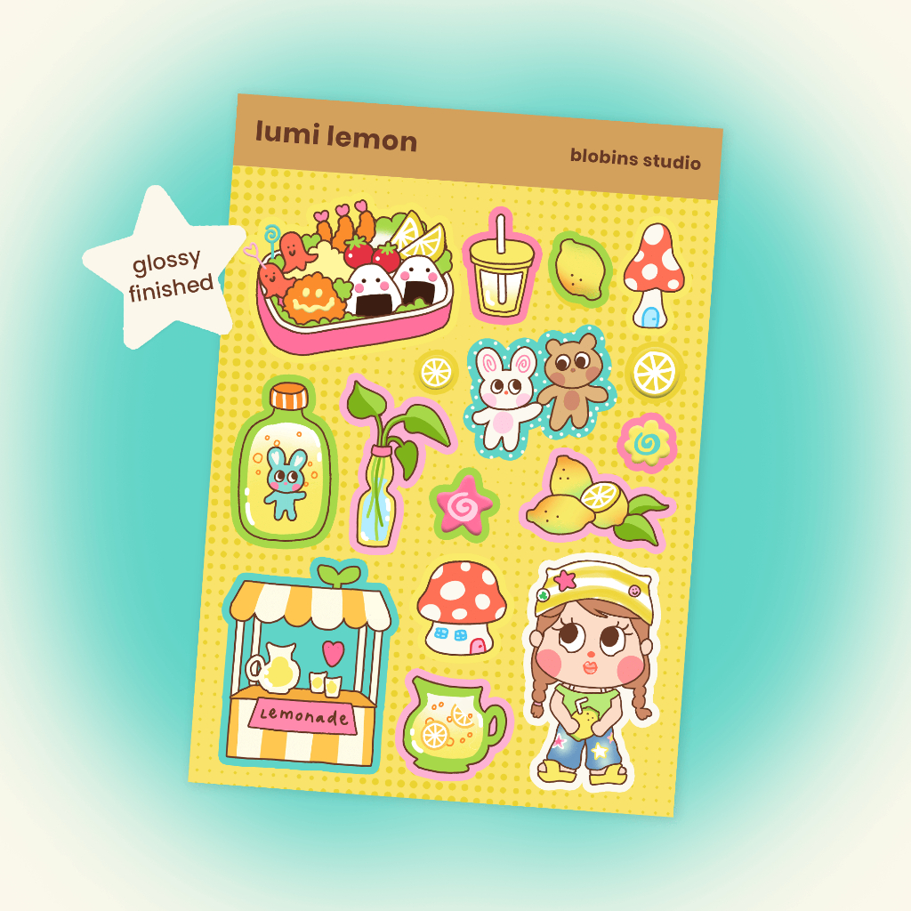 

Lumi Lemon A6 Sticker Sheet