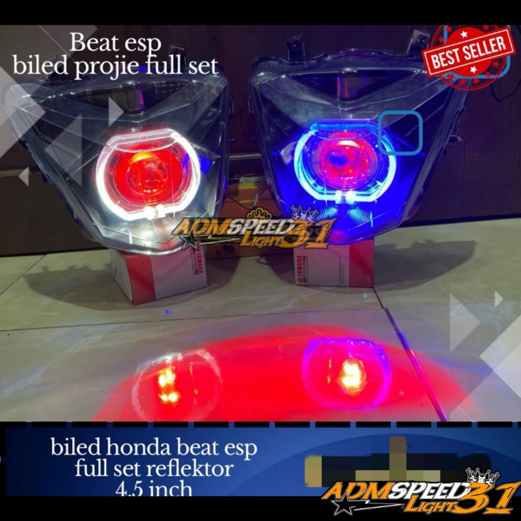 Lampu depan Beat  Esp Beat Street Reflektor lampu depan Beat ESP Beat STREET Custom Biled 4,5inc set