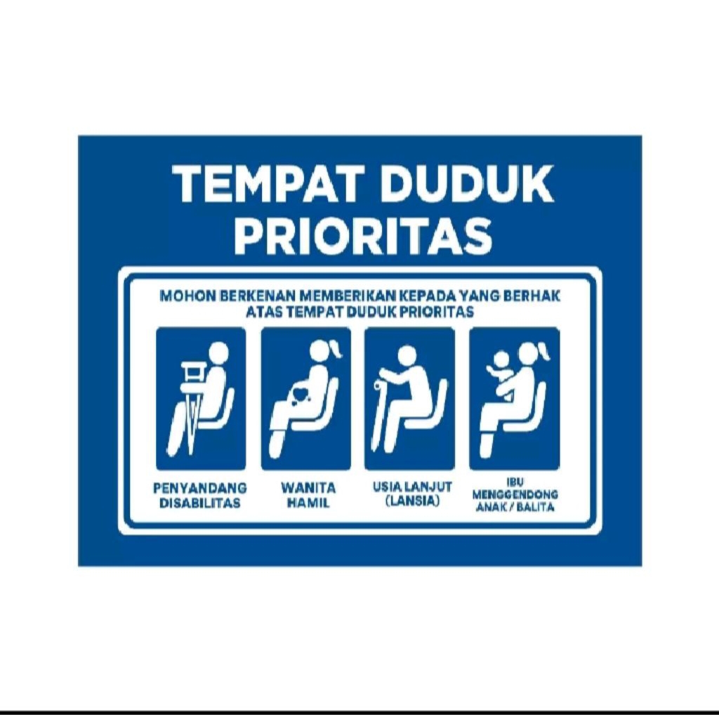 

STIKER vinyl TEMPAT DUDUK PRIORITAS sign rambu k3