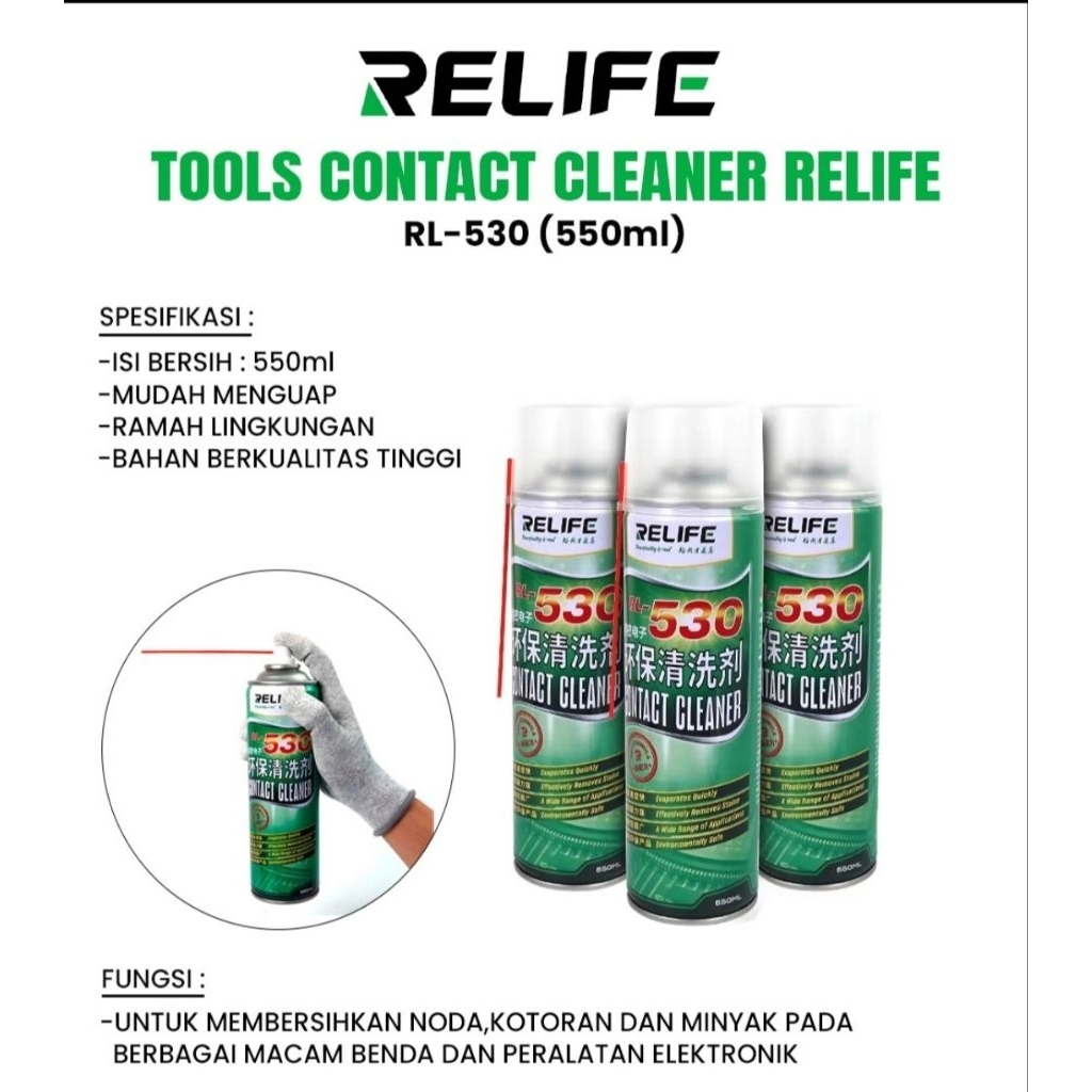 ALAT/TOOLS CONTACT CLEANER RELIFE 530/RL530 (550ML)