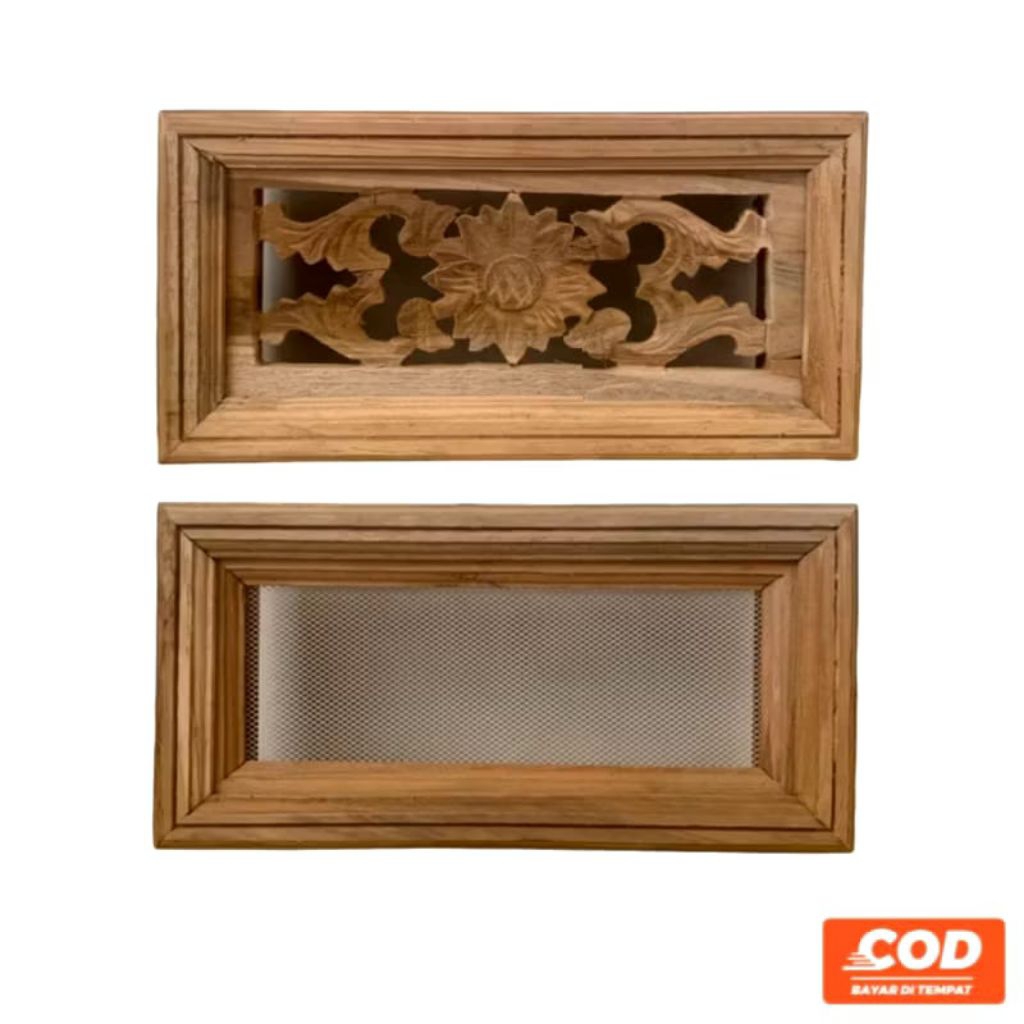 (13 × 30 ) Loster Box Kayu Jati Fentilasi Angin Ventilasi Udara Kawat Nyamuk