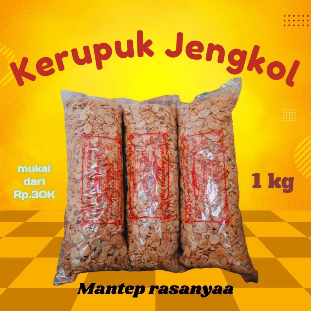 

(1 kg) kerupuk jengkol pedas