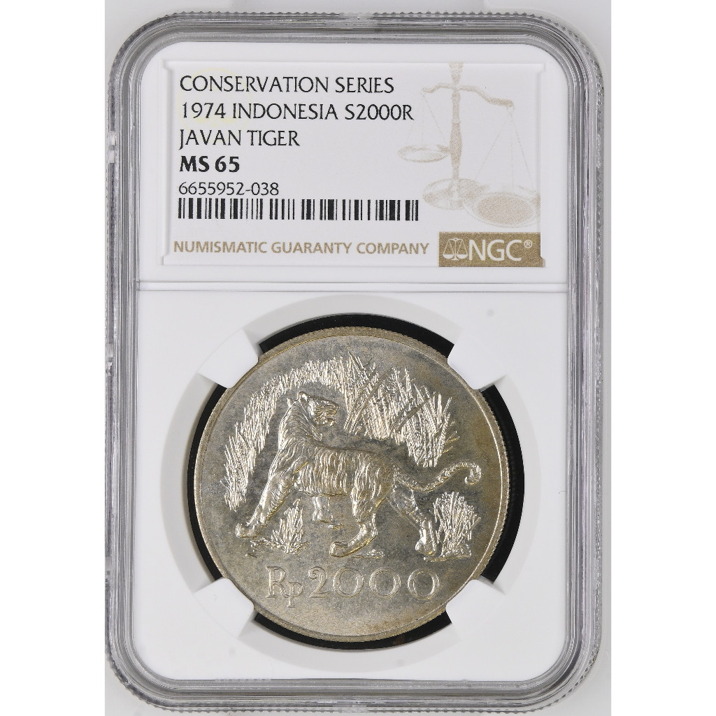 Koin Perak Indonesia Macan NGC MS 65 - 25,31 gr