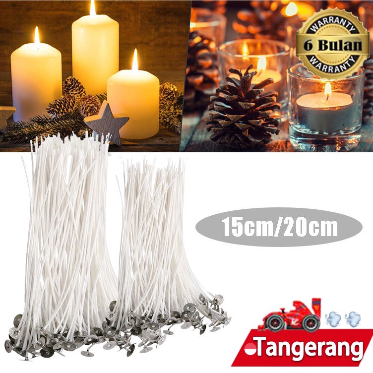 1 Pcs Sumbu Lilin Bahan Katun Candle Wicks Waxed Cotton DIY Sumbu Lilin Tebal Ukuran 15  2cm KODE W8