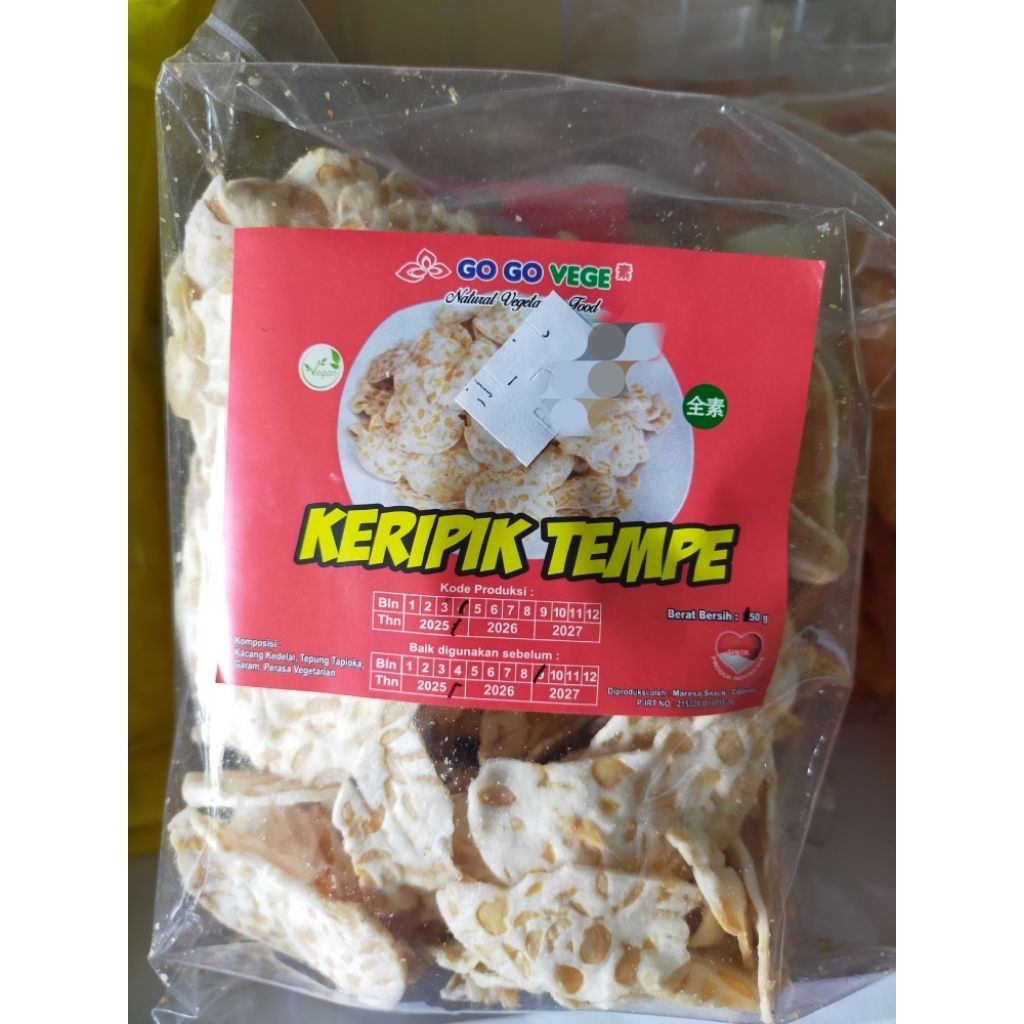

keripik tempe gogo vege/vegan/vegetarian