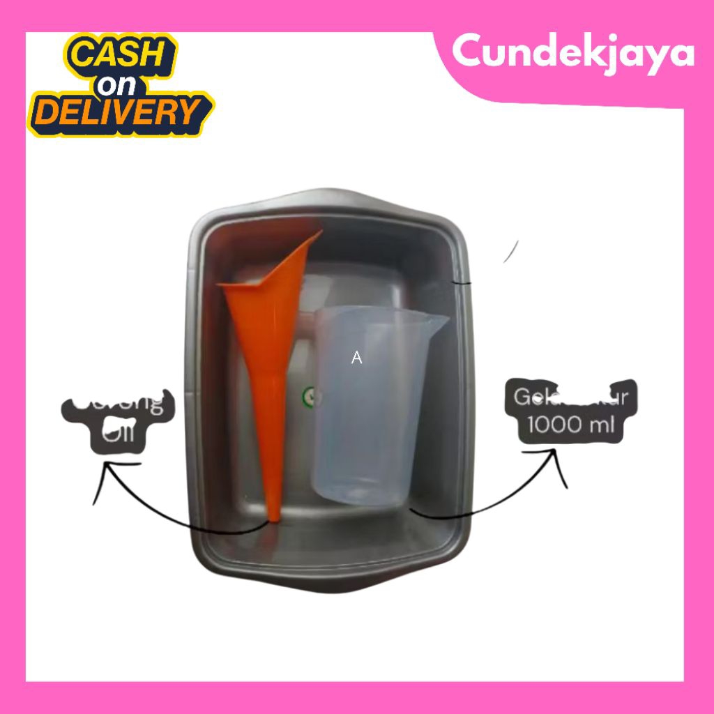 Corong oli + wadah oli TOOLS GANTI OLI MESIN MOTOR MOBIL PAKET KOMPLIT