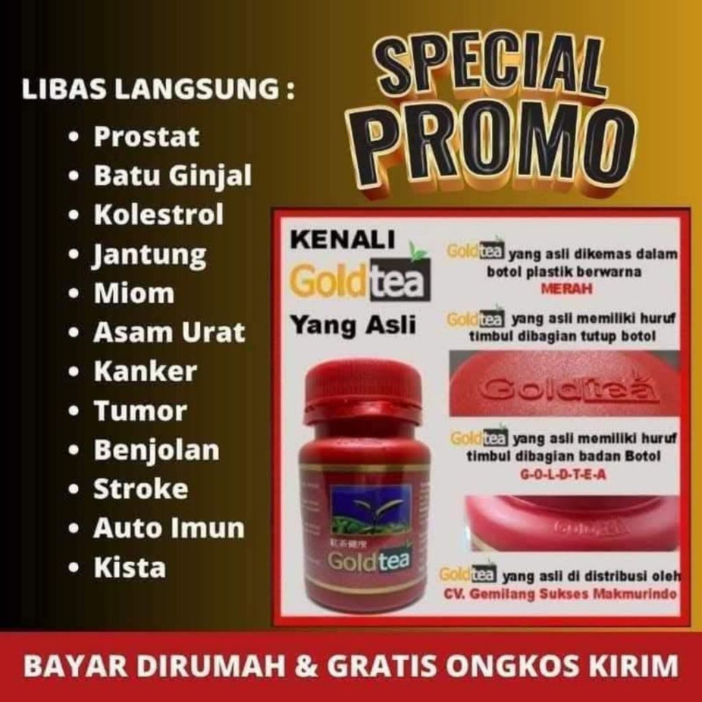 [BISA COD] TEH GOLDTEA | GOLDTEA KEMASAN 48 GRAM, 60 GRAM DAN 75 GRAM | GOLDTEA TEH HITAM PREMIUM | 