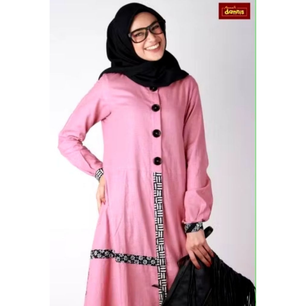Dannis Gamis A191110 Size XS Diskon Sale Baju Muslim Wanita Remaja dan Dewasa Bahan Katun Premium