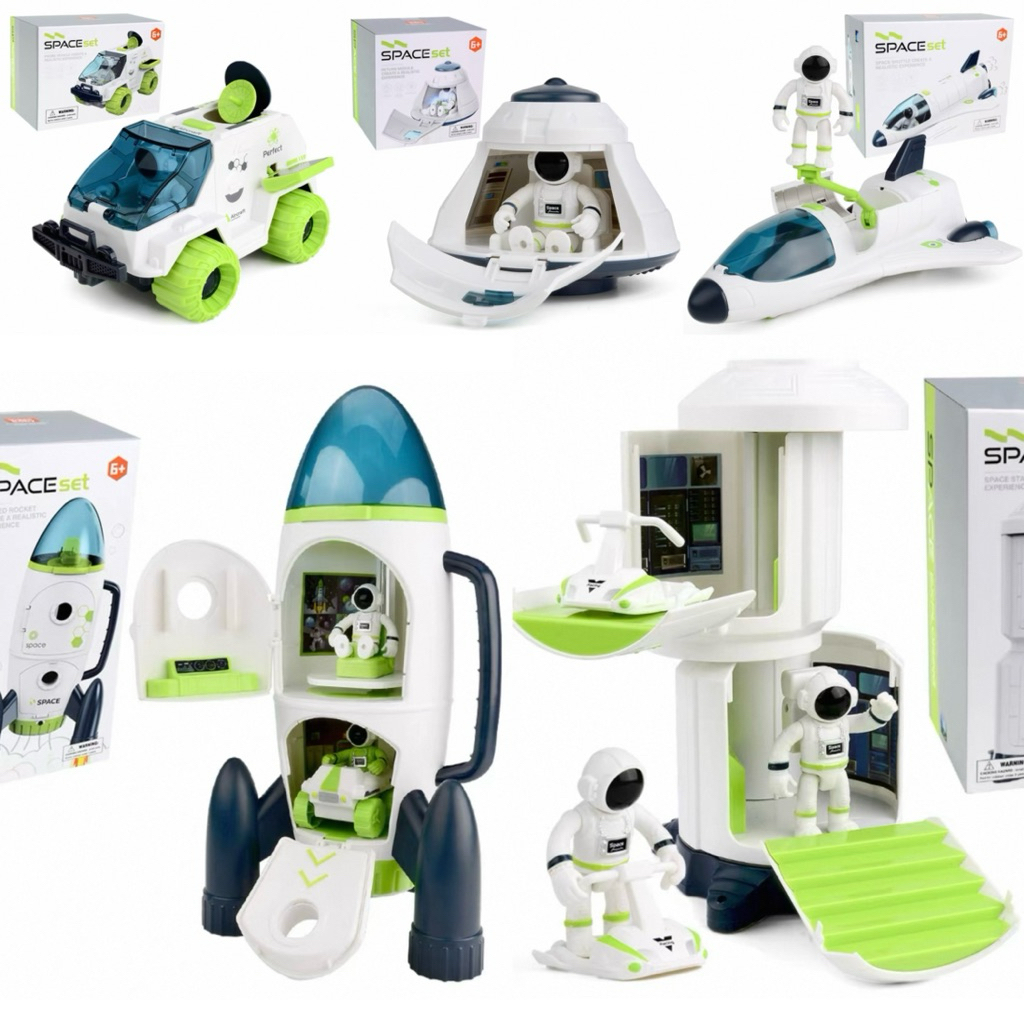 space set pretend plays mainan luar angkasa rocket mobil2an roket