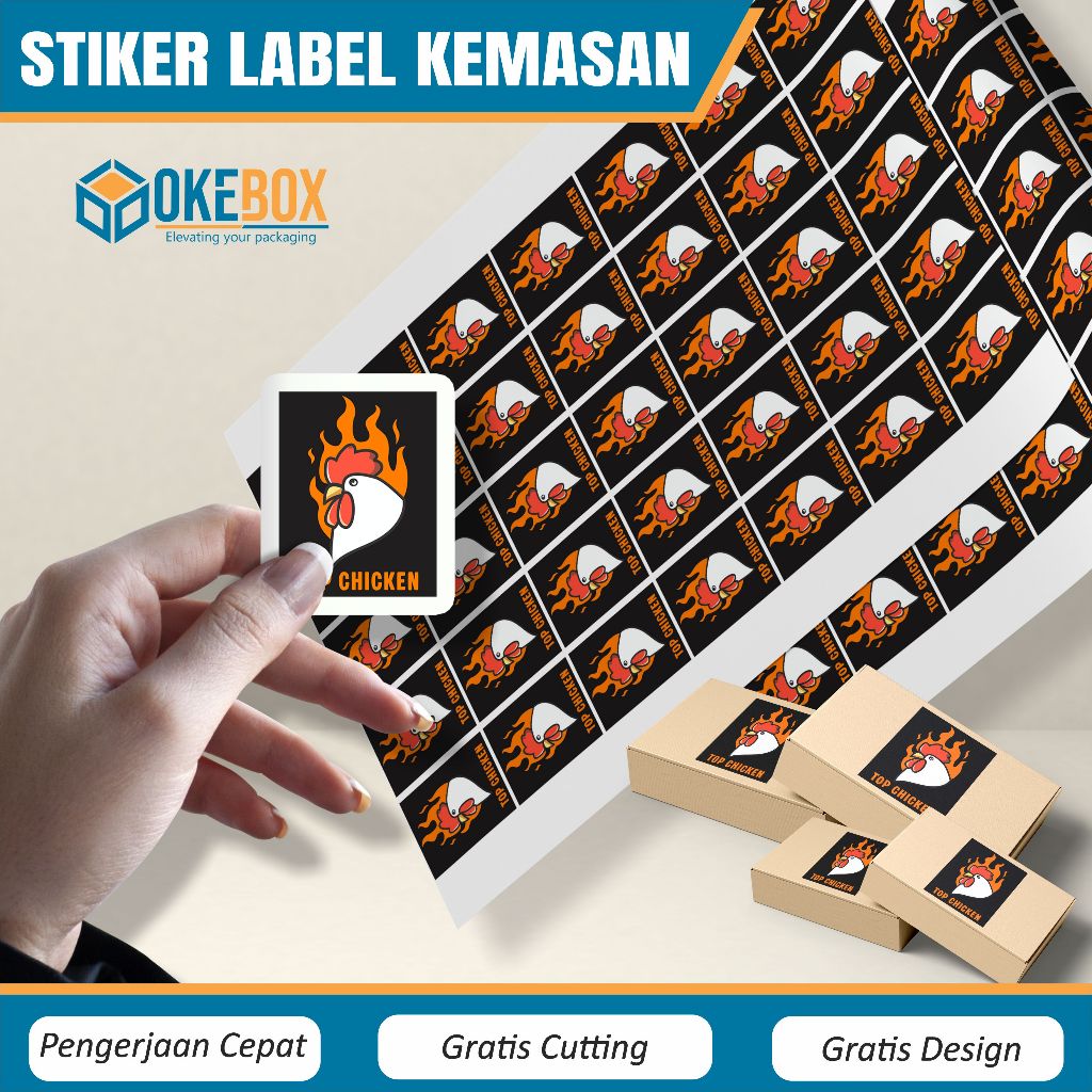 

Sticker stiker setiker label makanan custom harga murah aesthetic jualan kecil keren stiker vinyl transparan sv 20