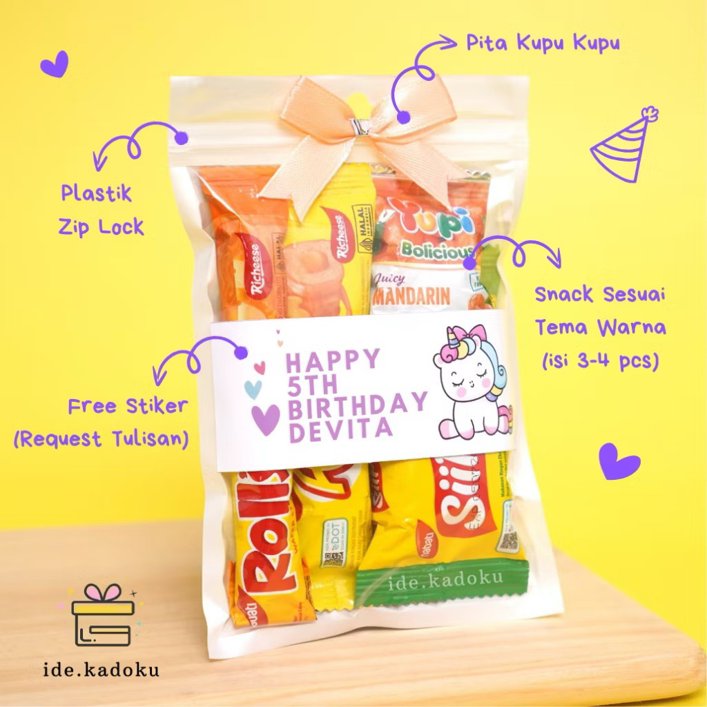 

Mini Gift Snack Tema / Mini Hampers / Mini Gift Ulang Tahun