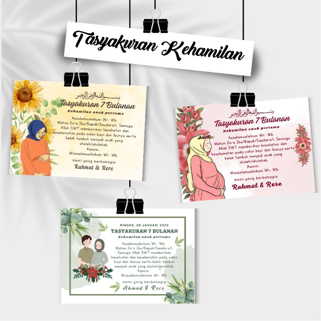 Cetak Stiker Tasyakuran Kehamilan Murah Proses Cepat / Custom Stiker Tasyakuran Kehamilan / Tingkepa