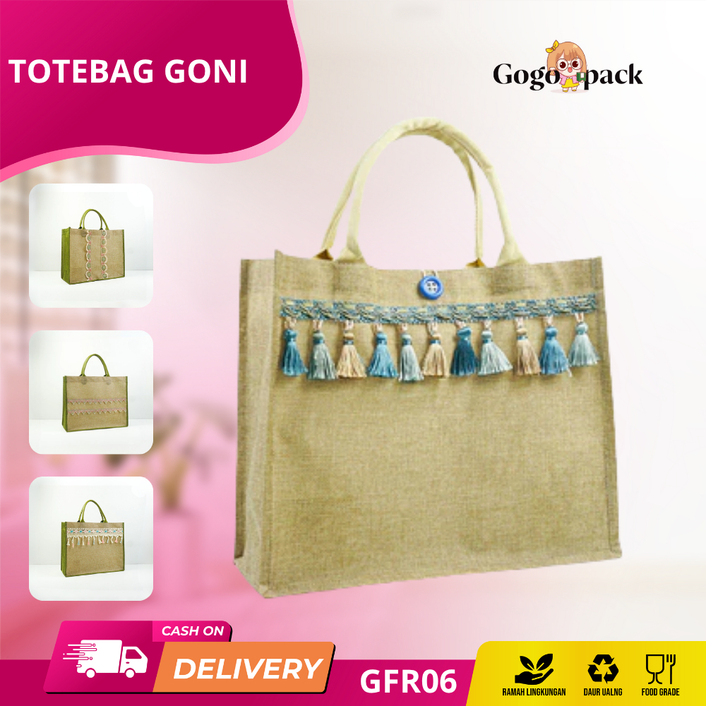 

Tote bag Goni / Tas Goni / Goodie Bag Goni / Tas Goni Hampers / Tas Goni Souvenir I GFR06