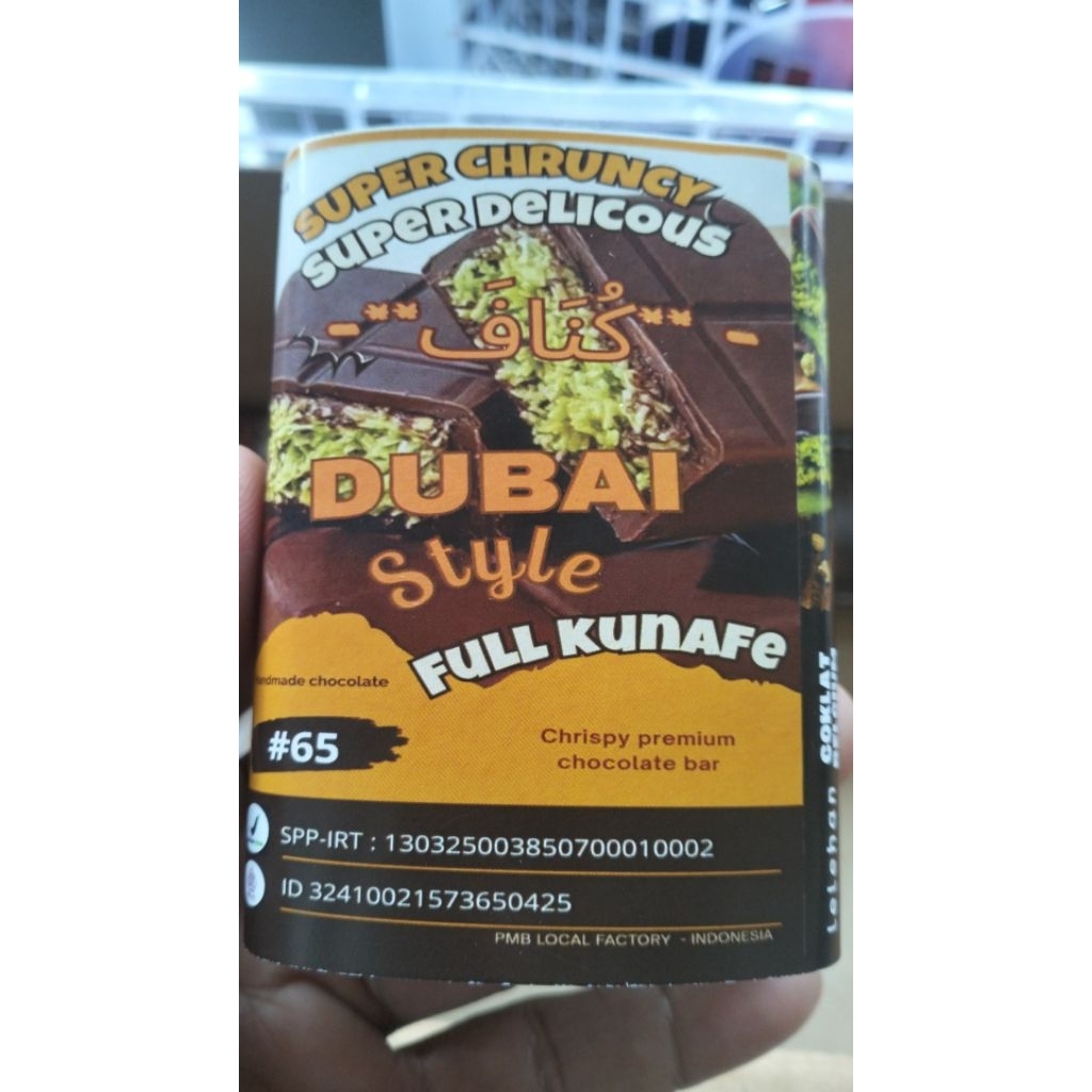 

COKLAT DUBAI KUNAFE SUDAH BPPOM DAN SERTIFIKAT HALAL
