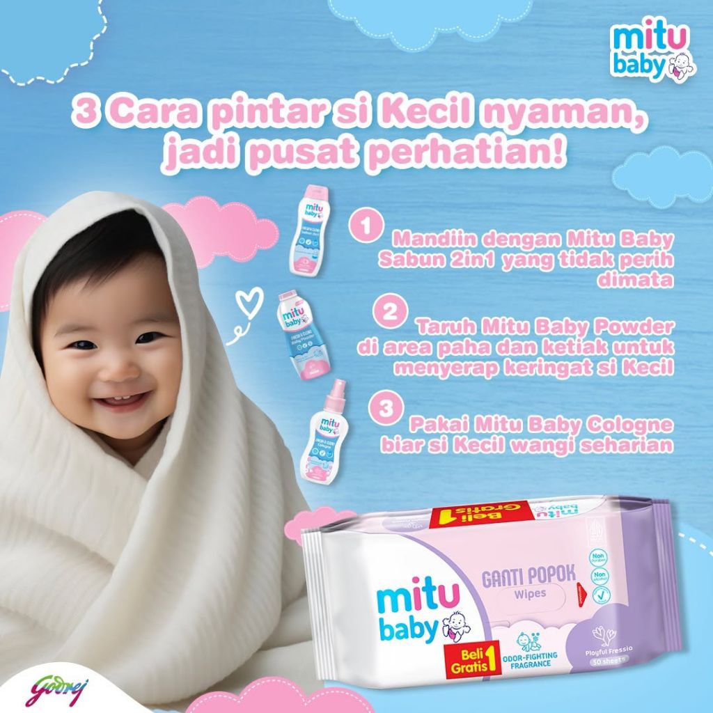 MITU BABY WIPES TISSUE BASAH BUY 1 GET 1
