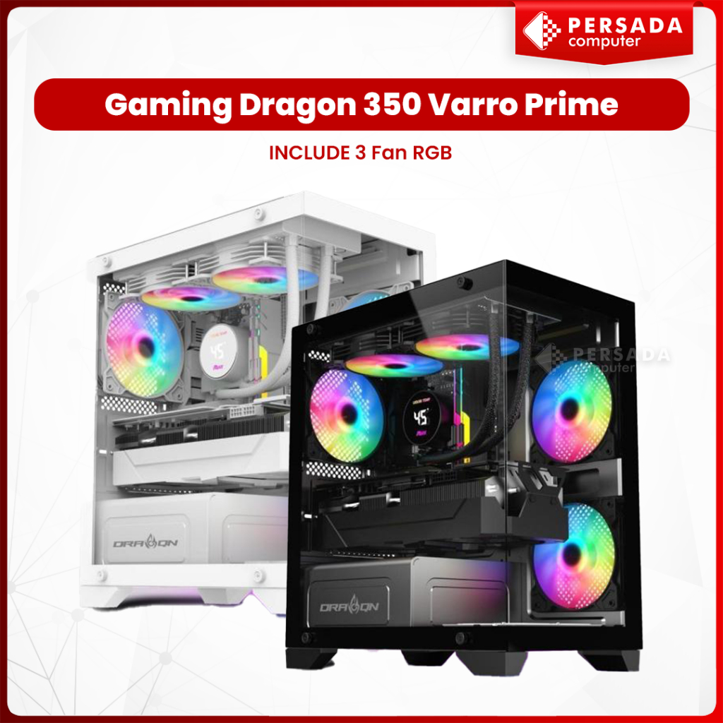 CASING GAMING VARRO DRAGQN 350 INCLUDE 3 Fan RGB