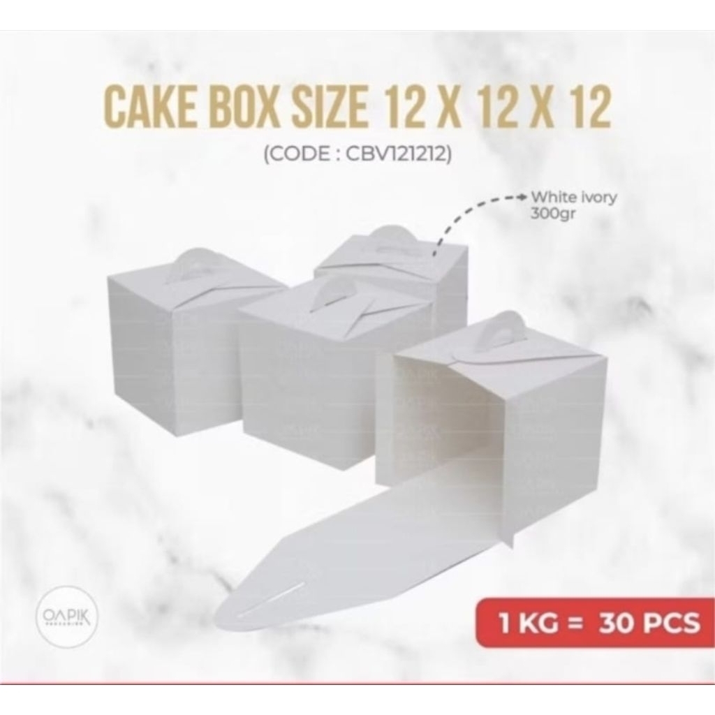 

Cake Box 12x12x12, Kemasan Kue, Kemasan Roti, Packaging Kue, Packaging Roti