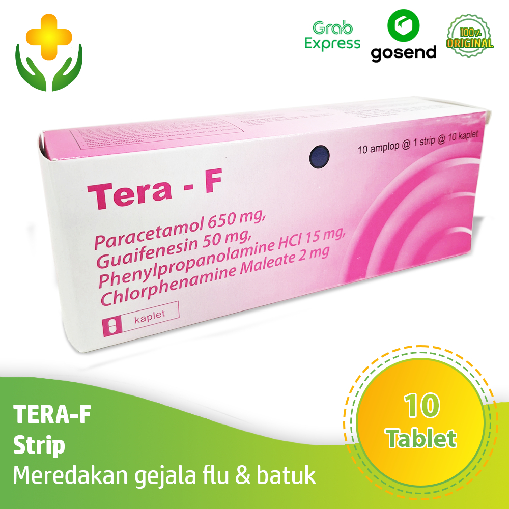 Tera-F 1 Strip 10 Tablet - Obat Flu Batuk Pilek Demam | Tera F 1 Strip