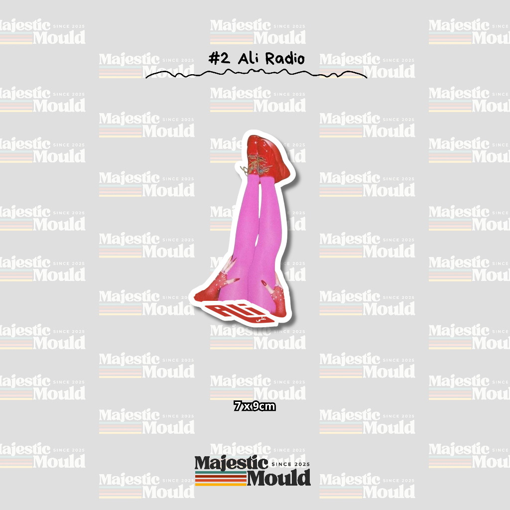 

#2 Ali Radio – Stiker Band Vinyl Glossy | Tahan Air & Luntur (Laptop/Helm/Tumbler/dan media lainnya)
