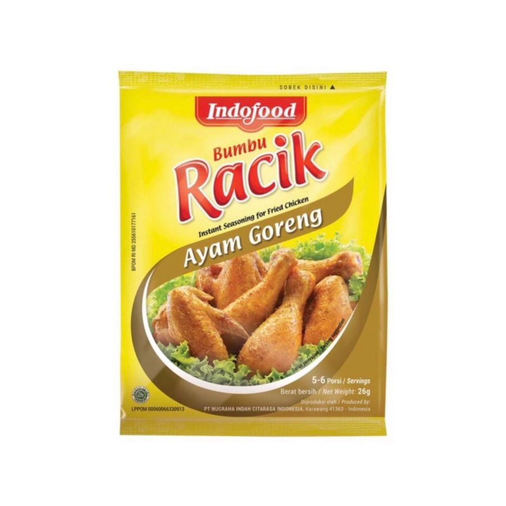 

Bumbu Racik - Ayam Goreng 26 Gr ( 1 rcg isi 12 pcs )
