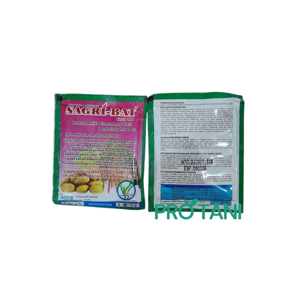 Fungisida sistematik SAGRI-BAT 60/10WP 10Gram