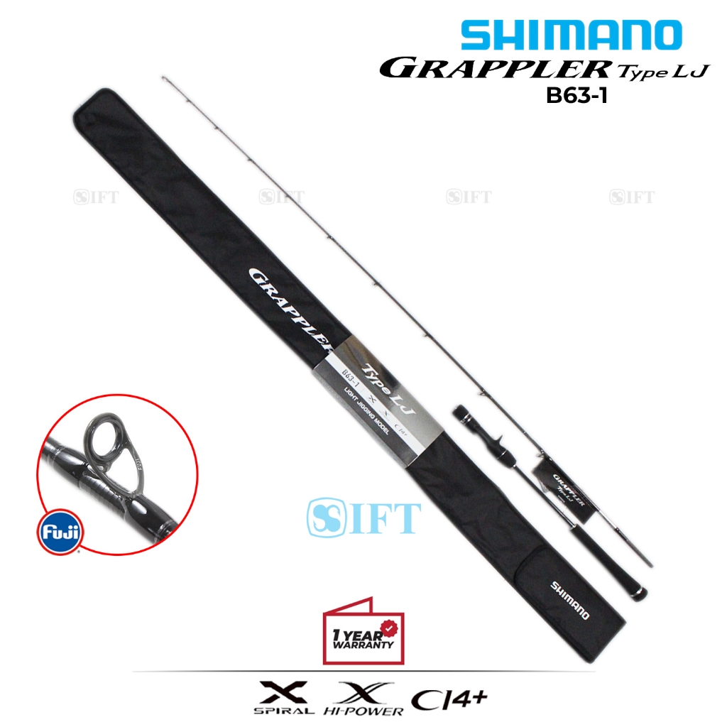 Joran OH SHIMANO GRAPPLER [2025] Type LJ 190 | Fuji Guides CI4+ Seat | Over Head Bait Light Jigging 