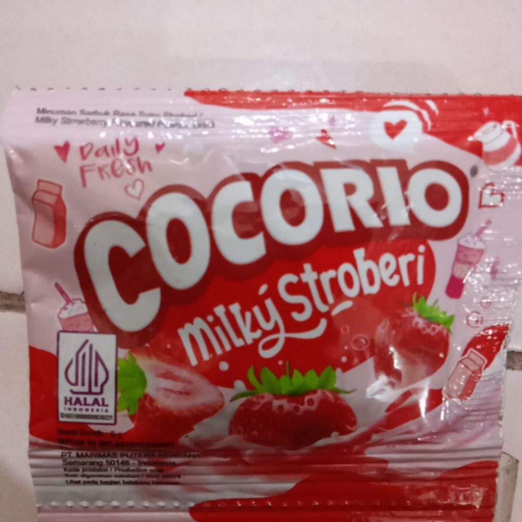 

Cocorio Rasa Milky Stroberi Renteng Isi 10 Sachet 6gr